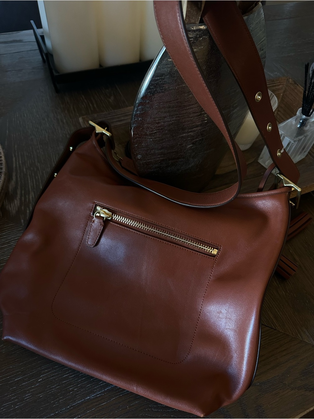 Brown Coach Legacy Leather Duffel (Style No. 19889, Color: B4/Cognac)